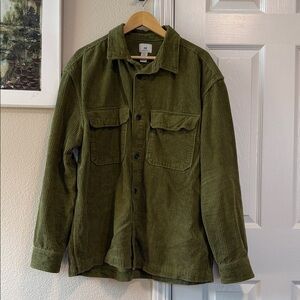 H&M Olive Corduroy Heavy Shirt/Shirt Jacket